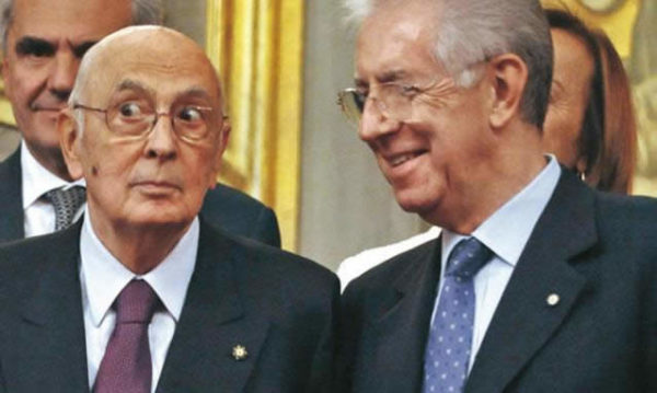 Giorgio Napolitano e Mario Monti